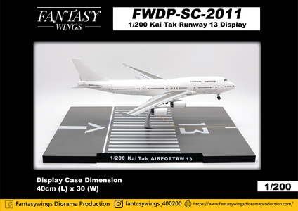 Hong Kong Kai Tak Airport RWY 13 Display Stand (Fantasy Wings 1:200)