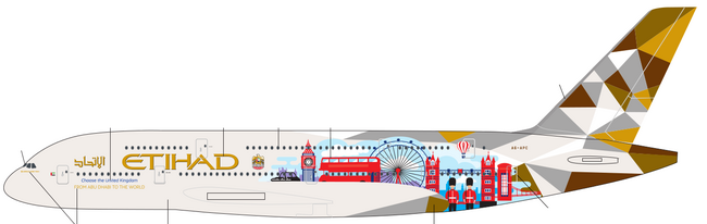 Etihad Airbus A380 (PPC 1:200)