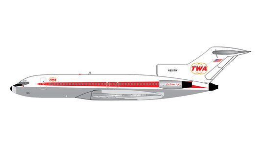 Trans World Airlines (TWA) Boeing 727-100 (GeminiJets 1:400)