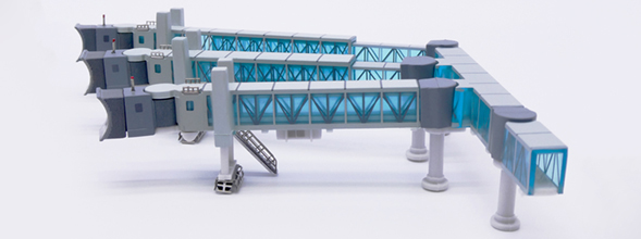  Air Passenger Bridge for A380 (Blue) (JC Wings 1:400)