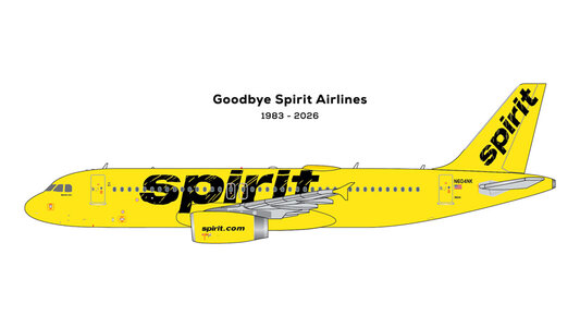 Spirit Airlines Airbus A320-200 (GeminiJets 1:400)