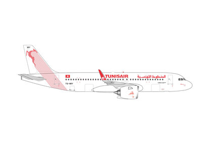 Tunisair Airbus A320neo (Herpa Wings 1:500)