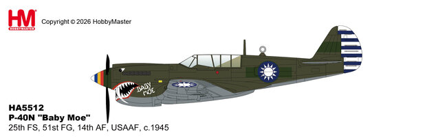 US Army Air Forces Curtiss P-40N Warhawk (Hobby Master 1:72)