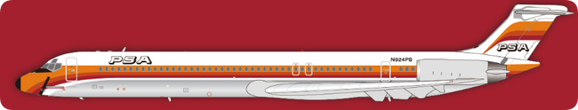 PSA McDonnell Douglas MD-83 (Other (JetX) 1:200)
