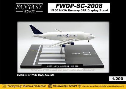  Hong Kong Airport Runway 07R Display Stand (Fantasy Wings 1:200)