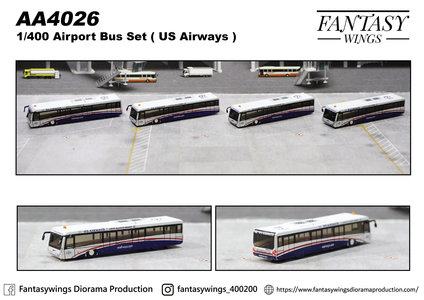 US Airways Airport Passenger Bus (Fantasy Wings 1:400)