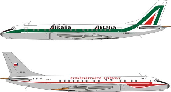Alitalia (CSA - Ceskoslovenske Aerolinie) - Tupolev Tu-104A (Other (Retro Models) 1:400)