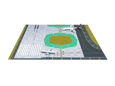  Display Runway (A4 Airport 1:400)