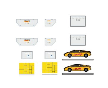 DHL Cargo Container Set (Fantasy Wings 1:400)