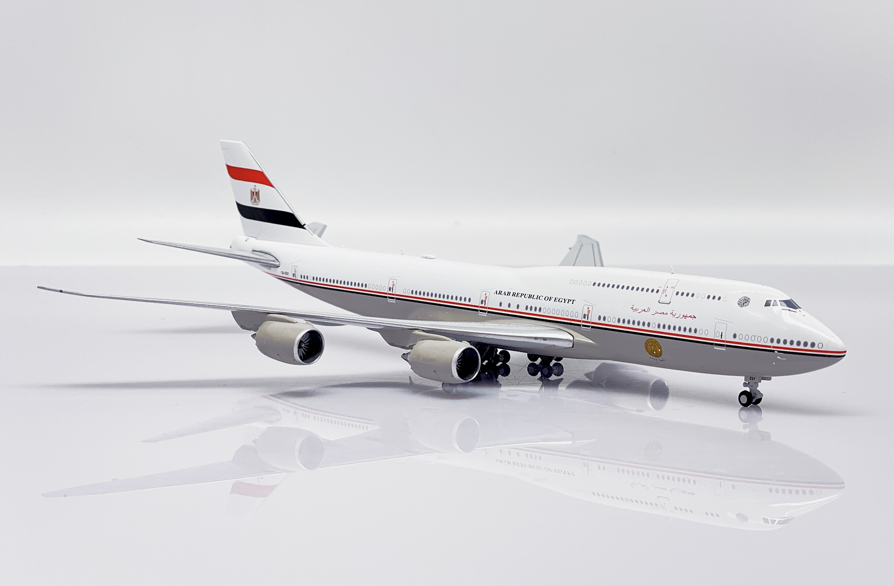 Modèle Miniature Avion Boeing 747-8 BBJ Egypt Government - Échelle 1/500, Métal - Collection Herpa