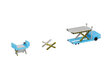 KLM (Schiphol Airport) Container Loader (2 pcs.) (Herpa Wings 1:500)